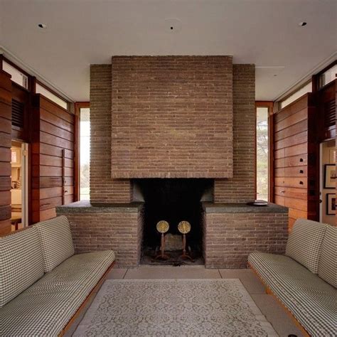 Mid Century Brick Fireplace Decoomo