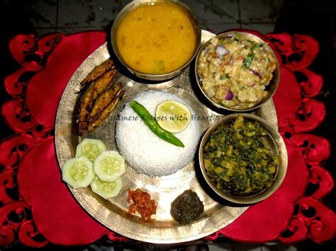 Assamese Recipes A Simple Assamese Veg Lunch Platter