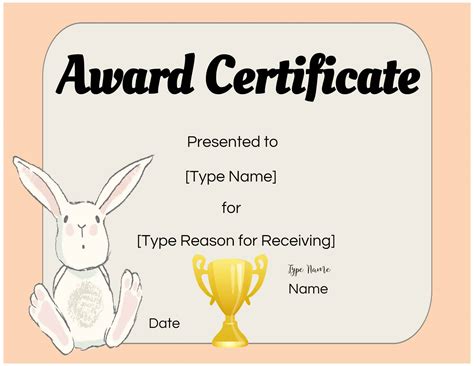 Free Custom Certificates For Kids Customize Online And Print At Home