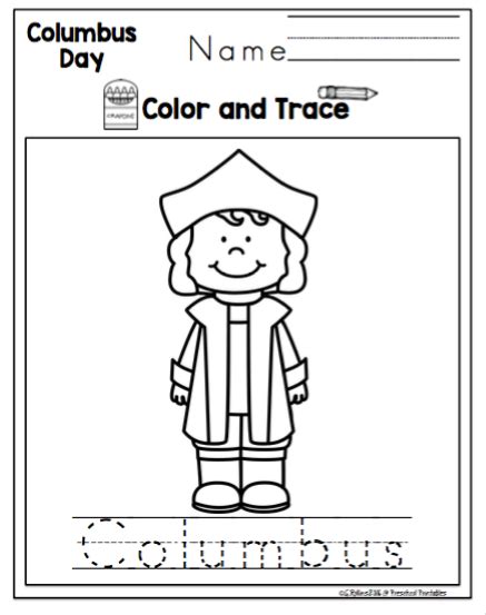 Columbus Day Toddler Printable Updated ~ Preschool Printables