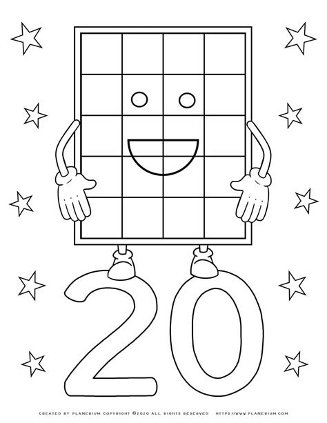 Number Coloring Pages 1 20