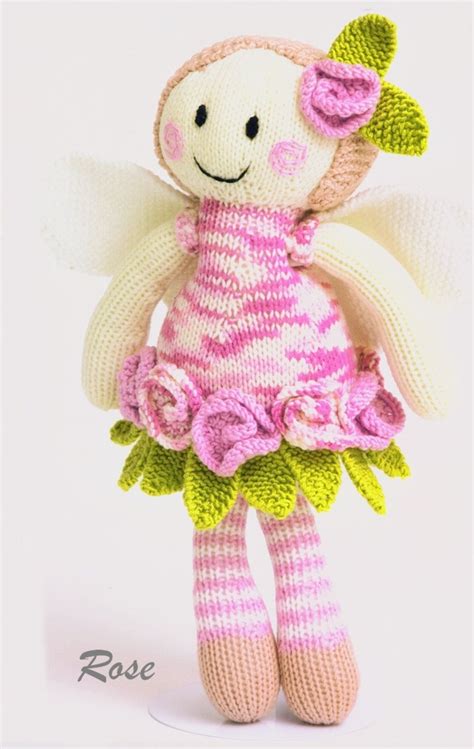 Hand Knit Dolls Knitting Pattern Fairy Dolls Flower Dolls Etsy Uk