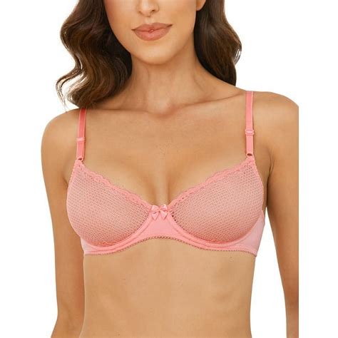 Wingslove Women S Sexy Cup Lace Bra Balconette Mesh Underwired Demi Shelf Bra Unlined See