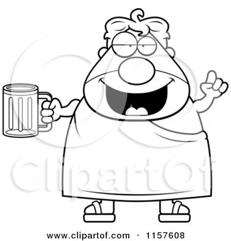 Royalty Free Rf Clipart Illustration Of A Friar Man Holding A Beer
