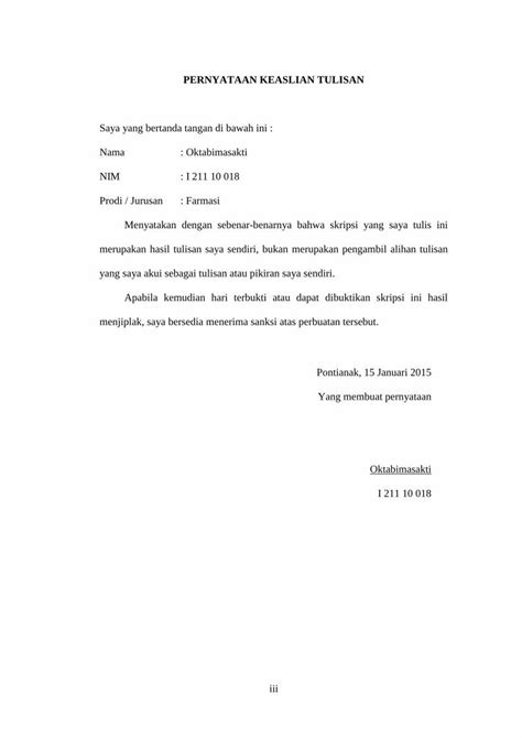 PDF 3 Pernyataan Keaslian Tulisan DOKUMEN TIPS