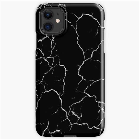 Minimalist Black Marble Pattern Design Cracked Crackle Iphone Case By