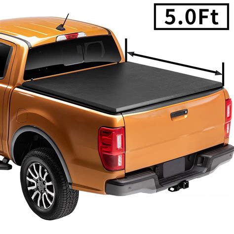 Pickup Cover Pvc Coated Cloth Soft Tri Fold Retractable Truck Bed