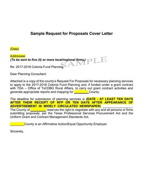 Proposal Cover Letter Template Free Word Templates