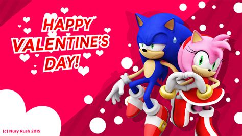 Happy Valentine S Day Sonic And Amy Wallpaper By Nuryrush On Deviantart