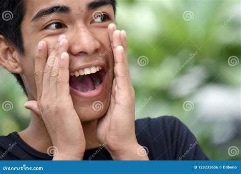 Handsome Filipino Male Shouting Stock Photo Image Of Yelling Loud
