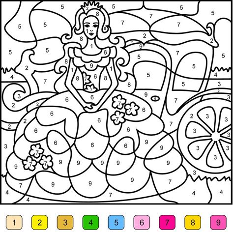 Princess Color By Number Free Online Coloring Coloring Games For