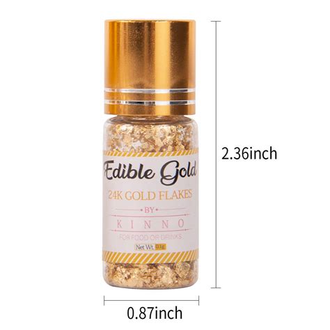 Buy Edible Gold Flakes 100mg 24k Drink Glitter Edible Dust Pure Gold