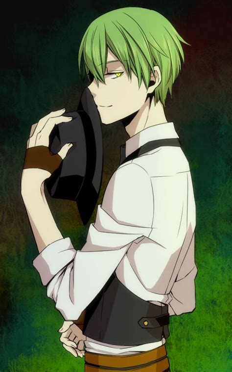 hazama cute anime character anime characters anime green hair