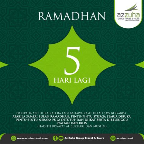 Ramadhan 5 Hari Lagi Az Zuha Group Travel And Tours Sdn Bhd