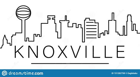 Knoxville City Outline Icon Elements Of Cityscapes Illustration Line
