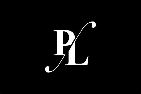 PL Monogram Logo Design By Vectorseller TheHungryJPEG Com