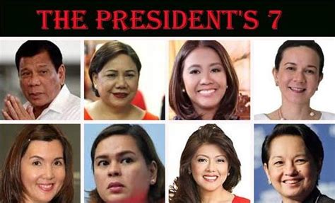pres duterte reveals the list of seven 7 women candidates of pdp laban for senator phpress