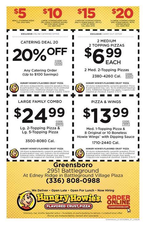 Free 6' inch sub when you download the penn station app it is easy to claim an amazing penn station coupon. Pizza Deals & Coupons in Greensboro NC - Specials for ...