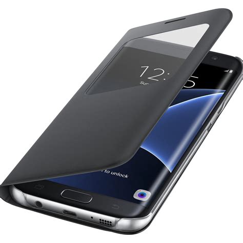 Black New Case For Samsung Galaxy S7 Edge Protective Flip Book Case