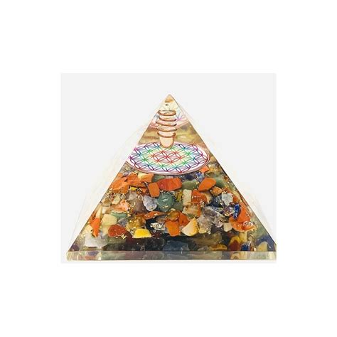 Pyramide Orgonite Fleur De Vie Color E