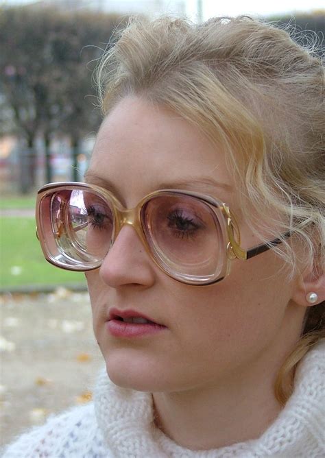 Laet Hot Blonde Girl Wearing Strong Drop Temple Glasses A Photo On