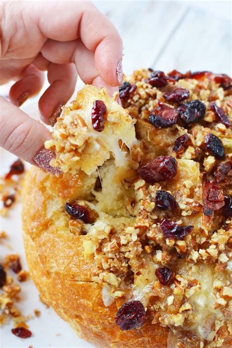 Easy To Make Cranberry Pecan Brie Bread Recipe