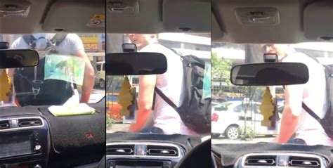 Foreign Man Was Caught On Cam Stopping Grab Car By Sitting On The Hood