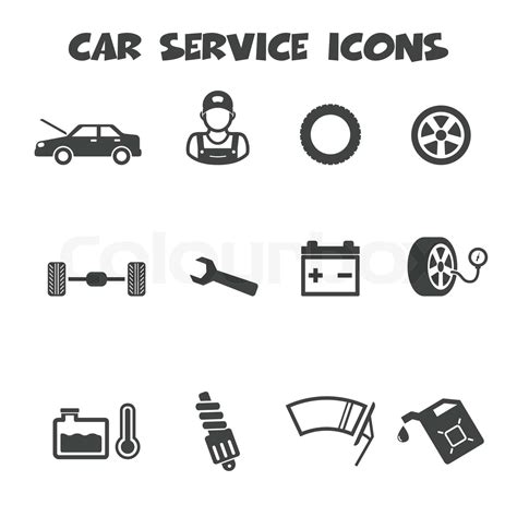 Car Service Icons Stock Vector Colourbox