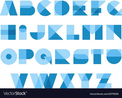 Geometric Shapes Font Alphabet Overlay Transparent