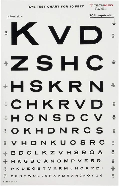 👀 Buy Illuminated Snellen Eye Chart 10 Ft Visual Testing