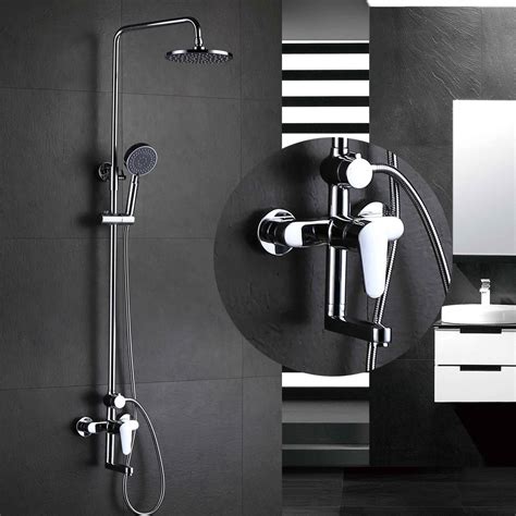 After reading our shower faucet reviews, you'll be able to select the best shower fixture, for your bathroom. chrome all copper Hot and cold mixer shower faucet three ...