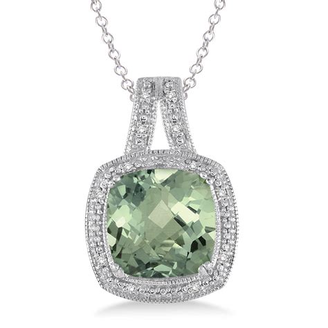 Diamond And Green Amethyst Necklace Forever Today By Jilco