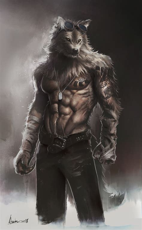 Artstation Werewolf Amber Tsai Werewolf Werewolf Art Mythical Creatures Art