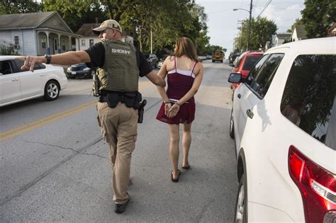 Woman Handcuffed Behind Back And Led Away By Deputy Sheriff Omaha Us Jake Paul Team 10