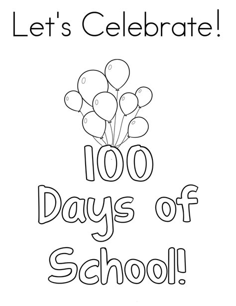 When you celebrate the 100th day of school may vary from school to school depending on when your school year started, how many school holidays you have had, and if you have had any snow days! Free Printable 100 Days Of School Coloring Pages