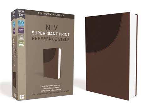Niv Super Giant Print Reference Bible Brown Niv Zondervan Bible