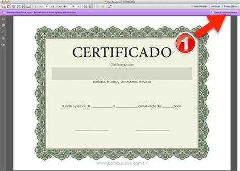Modelo De Certificado De Curso Para Editar E Imprimir Grátis Bombalinks