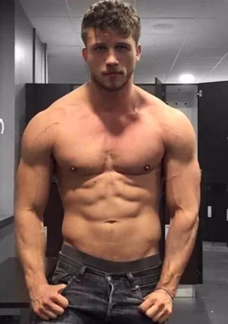 SHIRTLESS MALE BEEFCAKE Muscular Jock Hunk Awesome Physique Dude PHOTO X C EUR