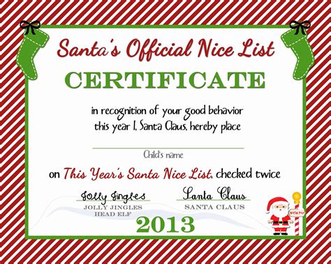 Download, fill in and print santa's official nice list certificate template pdf online here for free. {FREE PRINTABLE} Naughty or Nice - a delicate gift