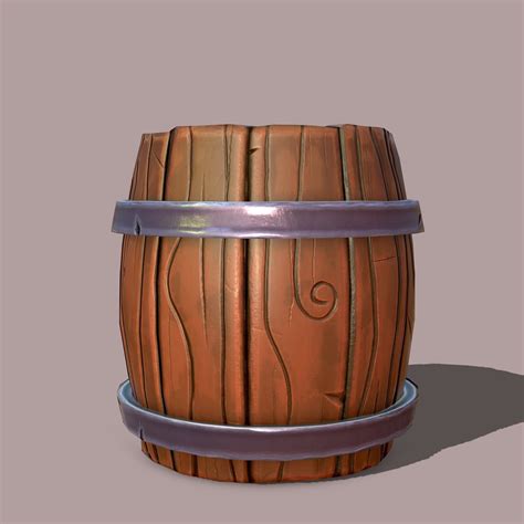 3d Asset Stylized Barrel Cgtrader