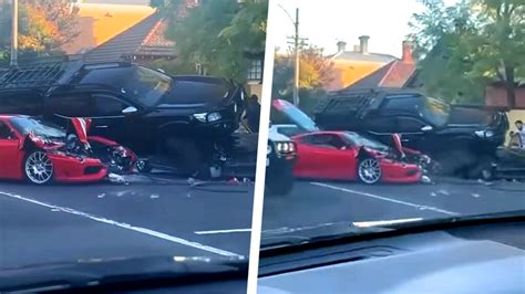 Lamborghini Crashes Into Ferrari