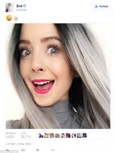 Zoella Reveals Her New Grey Hair Just Days After Posting A Racy Underwear Selfie Daily Mail Online