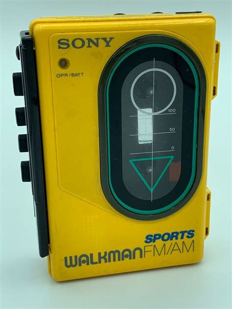 Vintage Sony Yellow Sports Walkman Wm F45 Fmam Radio Cassette Player