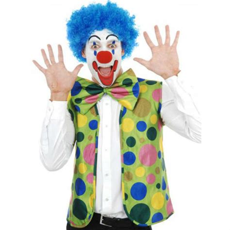 Clown Set Vest Jumbo Tie And Nose Costume World