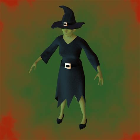 3d Female Character Witch Model