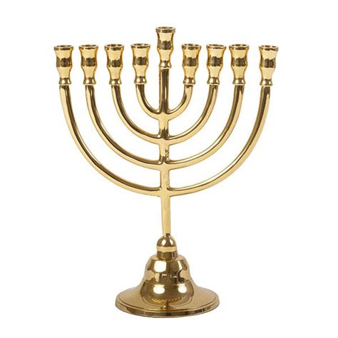 bronze classic style hanukkah menorah by yair emanuel