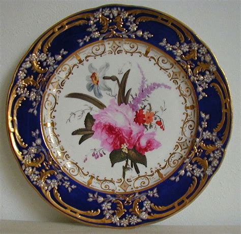 Antique Coalport Porcelain Plate Painted By Thomas Brentnall C1820 From