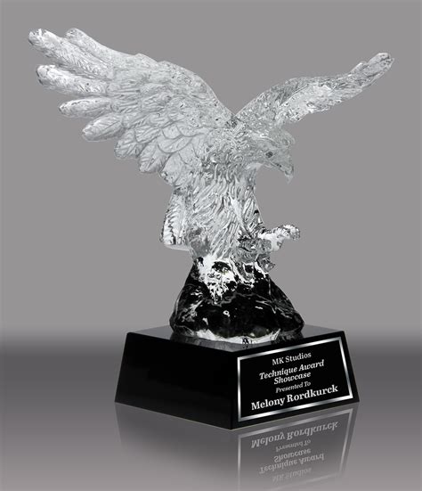 Eagle In Flight Crystal Award Trophy Depot