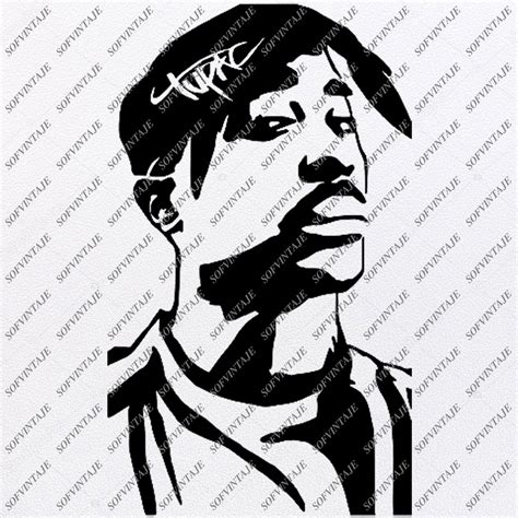 Tupac Shakur 2pac Svg File Tupac Shakur Svg Design Clipart Sing