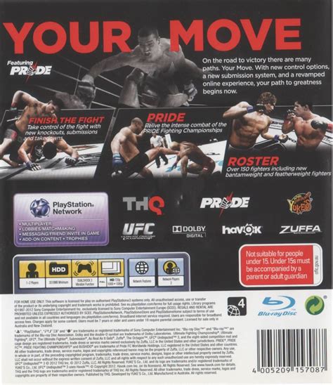UFC Undisputed PlayStation Box Cover Art MobyGames
